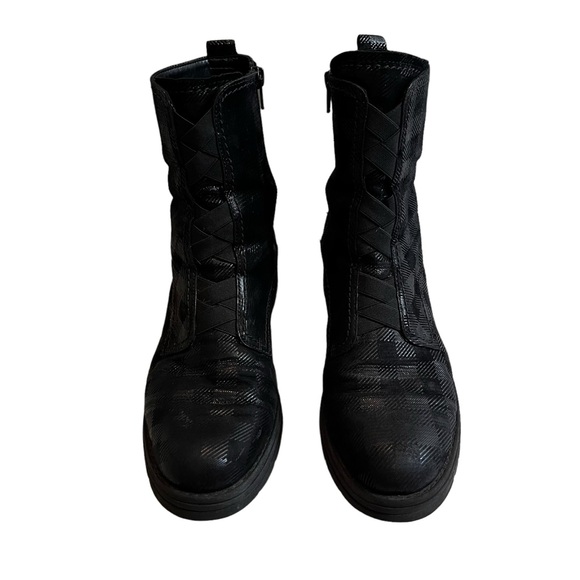 Gabor Plaid Black/Gray Metallic Combat Ankle Boots, UK 6/US 8.5 - Picture 2 of 14